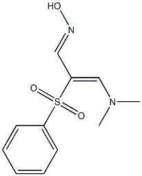 3-(Dimethylamino)-2-(phenylsulfonyl)propenal oxime Struktur