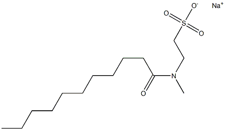 N-Undecanoyl-N-methyltaurine sodium salt Struktur