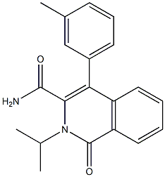 1-Oxo-2-isopropyl-4-(3-methylphenyl)-1,2-dihydroisoquinoline-3-carboxamide Struktur