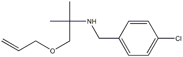 Allyl 2-(4-chlorobenzylamino)-2-methyl-2-methylethyl ether Struktur