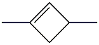 1,3-Dimethyl-1-cyclobutene Struktur