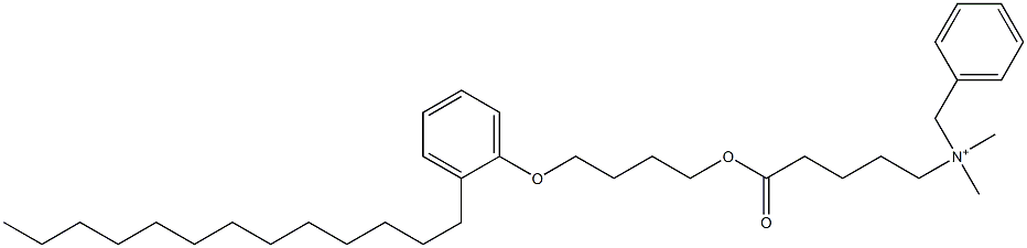 N,N-Dimethyl-N-benzyl-N-[4-[[4-(2-tridecylphenyloxy)butyl]oxycarbonyl]butyl]aminium Struktur