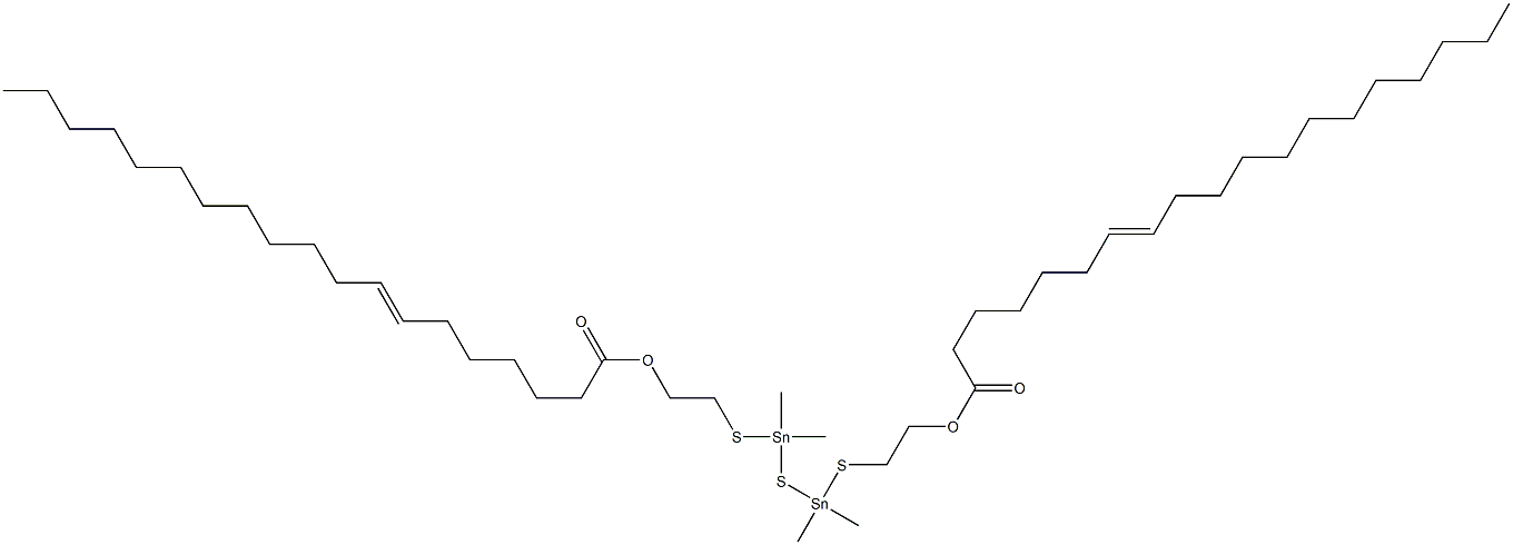 Bis[dimethyl[[2-(6-octadecenylcarbonyloxy)ethyl]thio]stannyl] sulfide Struktur