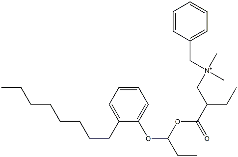 N,N-Dimethyl-N-benzyl-N-[2-[[1-(2-octylphenyloxy)propyl]oxycarbonyl]butyl]aminium Struktur