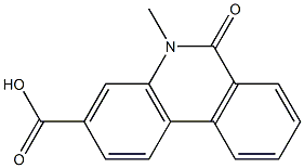 5,6-Dihydro-5-methyl-6-oxophenanthridine-3-carboxylic acid Struktur