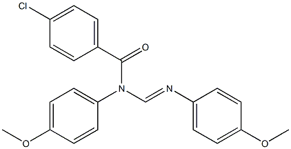 N1-(p-Chlorobenzoyl)-N1,N2-bis(p-methoxyphenyl)formamidine Struktur