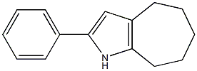 2-Phenyl-1,4,5,6,7,8-hexahydrocyclohepta[b]pyrrole Struktur