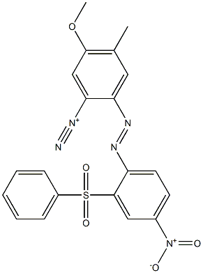 5-Methoxy-4-methyl-2-[[4-nitro-2-(phenylsulfonyl)phenyl]azo]benzenediazonium Struktur