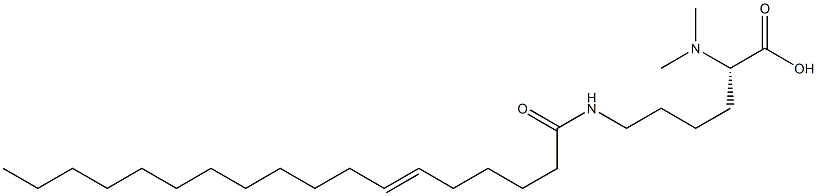 N6-(6-Octadecenoyl)-N2,N2-dimethyllysine Struktur