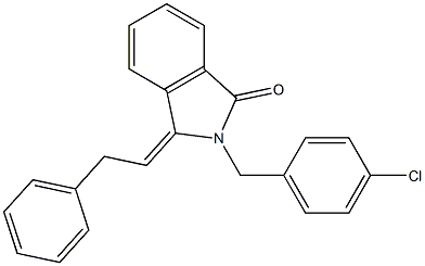 2-(4-Chlorobenzyl)-3-(2-phenylethylidene)-2H-isoindol-1-one Struktur