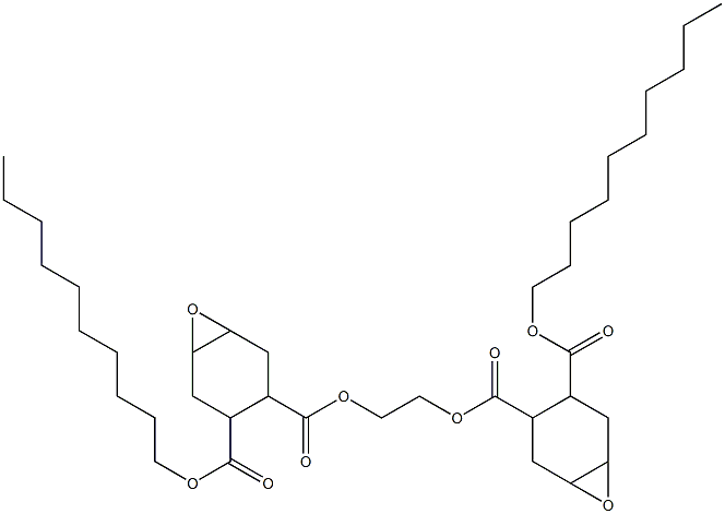 Bis[2-(decyloxycarbonyl)-4,5-epoxy-1-cyclohexanecarboxylic acid]ethylene ester Struktur