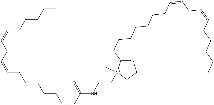 [2-[(8Z,11Z)-8,11-Heptadecadienyl]-4,5-dihydro-1-methyl-1-[2-[[(9Z,12Z)-1-oxo-9,12-octadecadienyl]amino]ethyl]-1H-imidazol]-1-ium Struktur