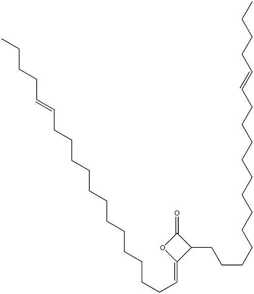 3-(13-Octadecenyl)-4-(14-nonadecen-1-ylidene)oxetan-2-one Struktur