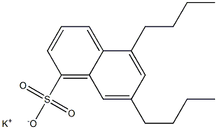 5,7-Dibutyl-1-naphthalenesulfonic acid potassium salt Struktur