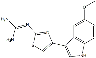 2-[4-(5-Methoxy-1H-indole-3-yl)-2-thiazolyl]guanidine Struktur