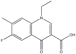 1,4-Dihydro-1-ethyl-6-fluoro-7-methyl-4-oxoquinoline-3-carboxylic acid Struktur