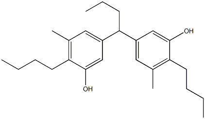 5,5'-Butylidenebis(2-butyl-3-methylphenol) Struktur