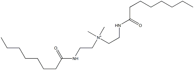 N,N-Dimethyl-2-(octanoylamino)-N-[2-(octanoylamino)ethyl]ethanaminium Struktur