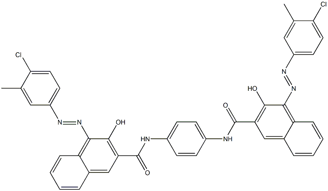 N,N'-(1,4-Phenylene)bis[4-[(4-chloro-3-methylphenyl)azo]-3-hydroxy-2-naphthalenecarboxamide] Struktur