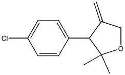 2,2-Dimethyl-3-(4-chlorophenyl)methylenetetrahydrofuran Struktur