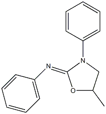 5-Methyl-3-phenyl-2-phenyliminooxazolidine Struktur