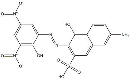 7-Amino-4-hydroxy-3-(2-hydroxy-3,5-dinitrophenylazo)-2-naphthalenesulfonic acid Struktur