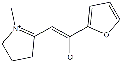 1-Methyl-2-[2-chloro-2-(2-furyl)ethenyl]1-pyrroline-1-ium Struktur