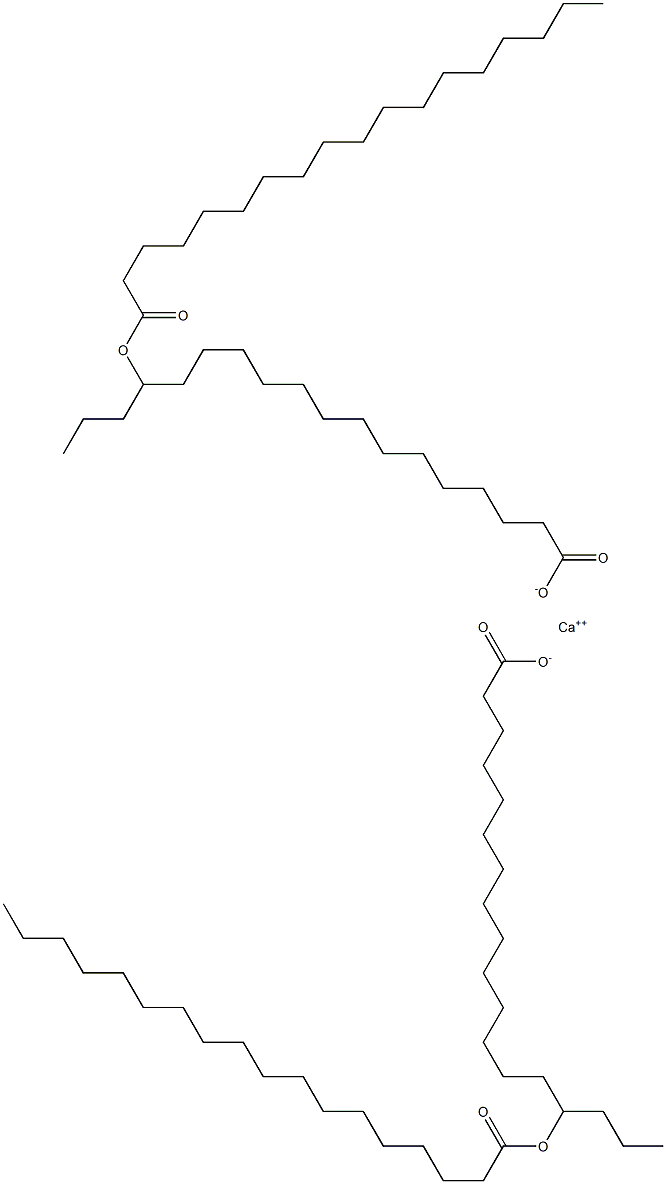 Bis(15-octadecanoyloxyoctadecanoic acid)calcium salt Struktur