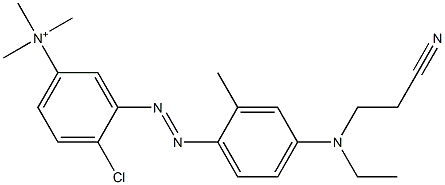 4-Chloro-3-[[4-[(2-cyanoethyl)ethylamino]-2-methylphenyl]azo]-N,N,N-trimethylbenzenaminium Struktur