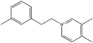 3,4-Dimethyl-1-[2-(3-methylphenyl)ethyl]pyridinium Struktur