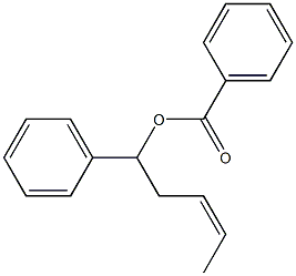 Benzoic acid (Z)-1-phenyl-3-pentenyl ester Struktur