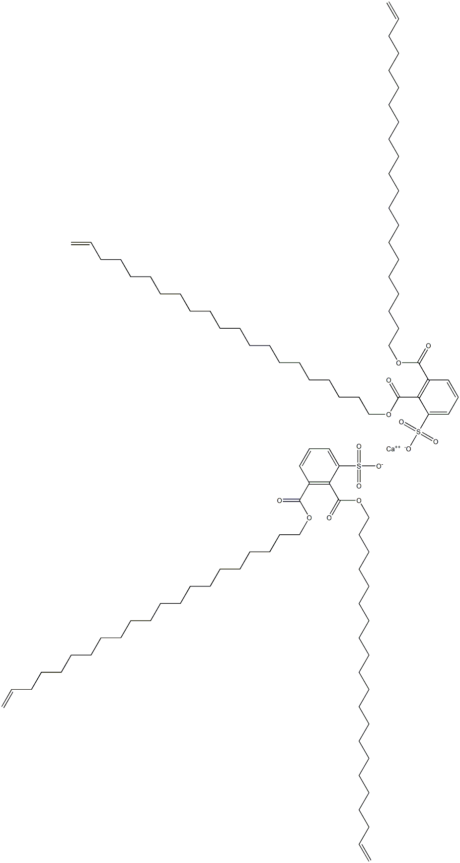 Bis[2,3-di(20-henicosenyloxycarbonyl)benzenesulfonic acid]calcium salt Struktur