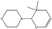 4-(3,3-Dimethyl-3,4-dihydro-2H-pyran-2-yl)morpholine Struktur