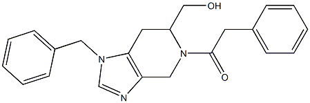 1-(Benzyl)-4,5,6,7-tetrahydro-6-hydroxymethyl-5-phenylacetyl-1H-imidazo[4,5-c]pyridine Struktur