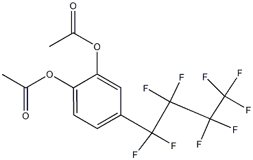 4-(Nonafluorobutyl)benzene-1,2-diol diacetate Struktur