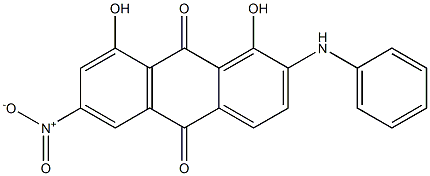 2-Anilino-1,8-dihydroxy-6-nitroanthraquinone Struktur