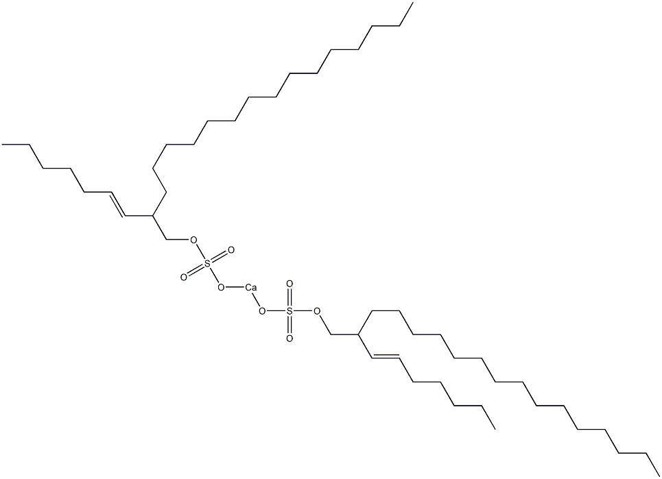 Bis[2-(1-heptenyl)heptadecyloxysulfonyloxy]calcium Struktur