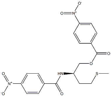 (+)-N-[(R)-1-(4-Nitrobenzoyloxymethyl)-3-(methylthio)propyl]-4-nitrobenzamide Struktur