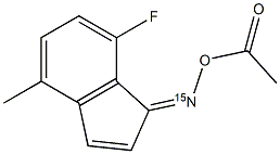 7-Fluoro-4-methyl-1H-inden-1-one O-acetyl(15N)oxime Struktur