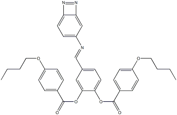 Bis[4-butoxybenzoic acid]4-[(azobenzen-4-yl)iminomethyl]-1,2-phenylene ester Struktur