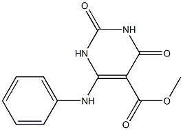 6-Anilino-1,2,3,4-tetrahydro-2,4-dioxopyrimidine-5-carboxylic acid methyl ester Struktur