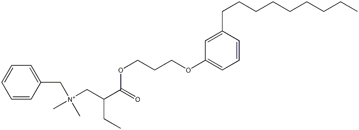 N,N-Dimethyl-N-benzyl-N-[2-[[3-(3-nonylphenyloxy)propyl]oxycarbonyl]butyl]aminium Struktur