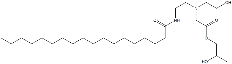 [N-(2-Octadecanoylaminoethyl)-N-(2-hydroxyethyl)amino]acetic acid 2-hydroxypropyl ester Struktur