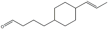 4-[4-(1-Propenyl)cyclohexyl]butanal Struktur