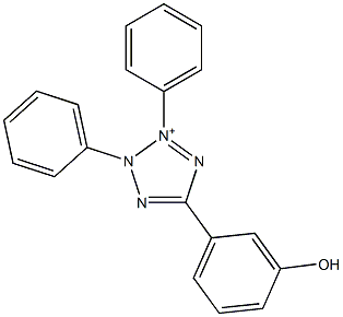 5-(m-Hydroxyphenyl)-2,3-diphenyl-2H-tetrazole-3-ium Struktur