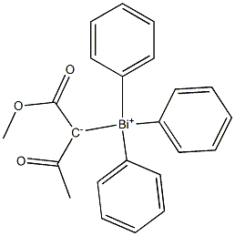 [(1-Methoxycarbonyl-2-oxopropan-1-ide)-1-yl]triphenylbismuthonium Struktur