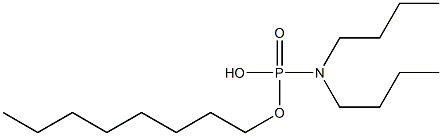 N,N-Di(butyl)amidophosphoric acid hydrogen octyl ester Struktur