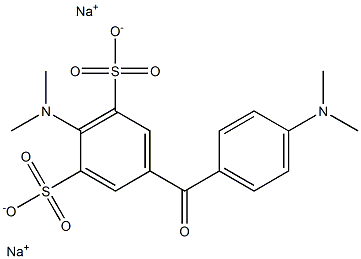 5-(4-Dimethylaminobenzoyl)-2-dimethylamino-1,3-benzenedisulfonic acid disodium salt Struktur