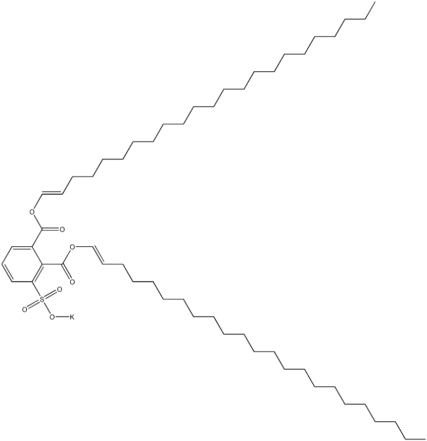 3-(Potassiosulfo)phthalic acid di(1-tricosenyl) ester Struktur