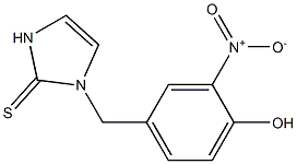 1-(3-Nitro-4-hydroxybenzyl)-1,3-dihydro-2H-imidazole-2-thione Struktur